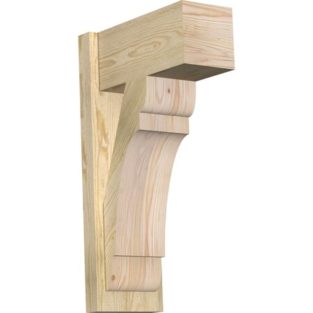 Ekena Millwork Olympic Block Rough Sawn Outlooker, Douglas Fir, 8"W x 16"D x 28"H OUT08X16X28OLY05RDF